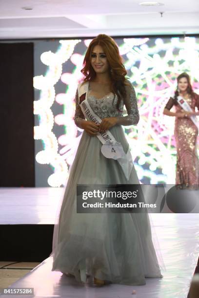 Community member participates in Miss Transqueen India 2017, a beauty pageant for the transgender community, on August 27, 2017 in Gurugram, India.