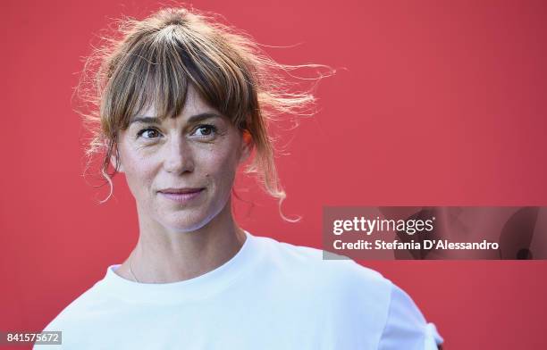 Milena Mancini attends 'Il Contagio' photocall during the 74th Venice Film Festival at Villa degli Autori on September 1, 2017 in Venice, Italy.