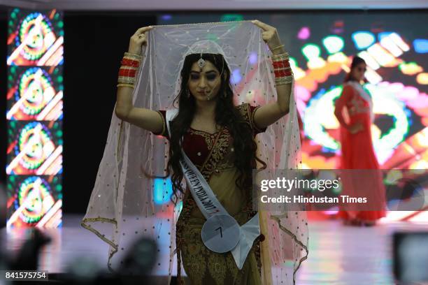 Community member participates in Miss Transqueen India 2017, a beauty pageant for the transgender community, on August 27, 2017 in Gurugram, India.