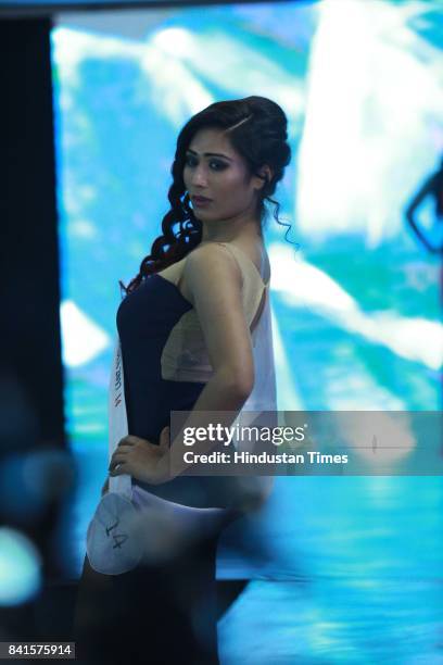 Community member participates in Miss Transqueen India 2017, a beauty pageant for the transgender community, on August 27, 2017 in Gurugram, India.