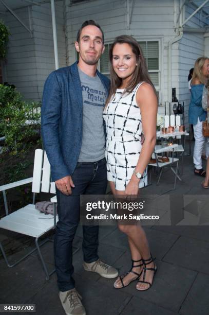 Dan Glickberg and Brittany Millman attend the Samantha Yanks and Molly Sims Reception to Celebrate Jimmy Choo at c/o The Maidstone on August 31, 2017...