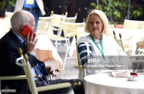 John McCain, United Senator from Arizona and his wife Cindy attend the Ambrosetti International Economic Forum on September 1, 2017 in Cernobbio,...