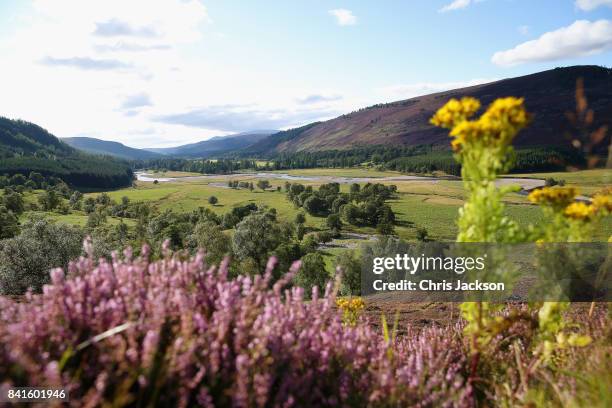 Landscape around Braemar ahead of the 2017 Braemar Gathering at The Princess Royal and Duke of Fife Memorial Park on September 1, 2017 in Braemar,...