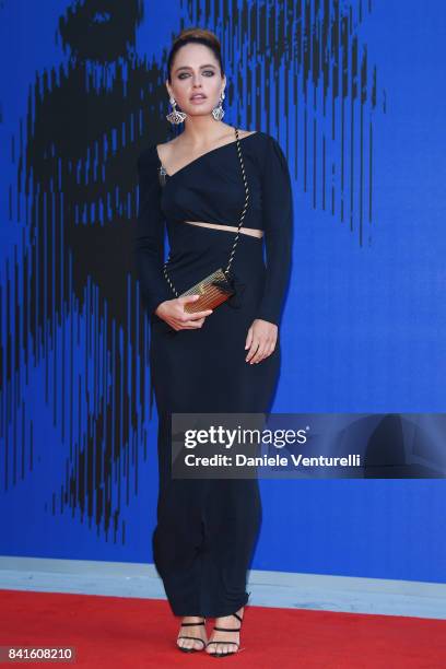 Matilde Gioli attends the Franca Sozzani Award during the 74th Venice Film Festival on September 1, 2017 in Venice, Italy.