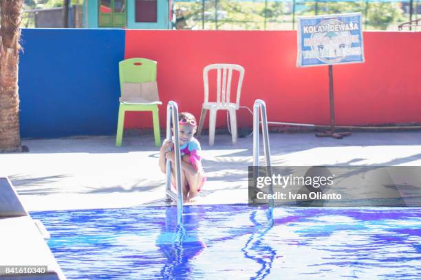 Pool Crounching 229 Girls Beside Pool Stock Photos, High-Res Pictures, and Images ...