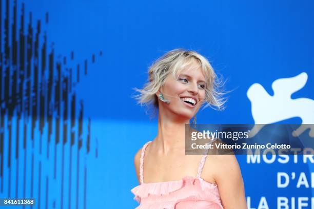 Karolina Kurkova attends The 1st Franca Sozzani Award during the 74th Venice Film Festival at Sala Giardino on September 1, 2017 in Venice, Italy.