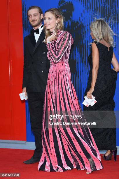 Pierre Casiraghi and Beatrice Borromeo attend the Franca Sozzani Award during the 74th Venice Film Festival on September 1, 2017 in Venice, Italy.