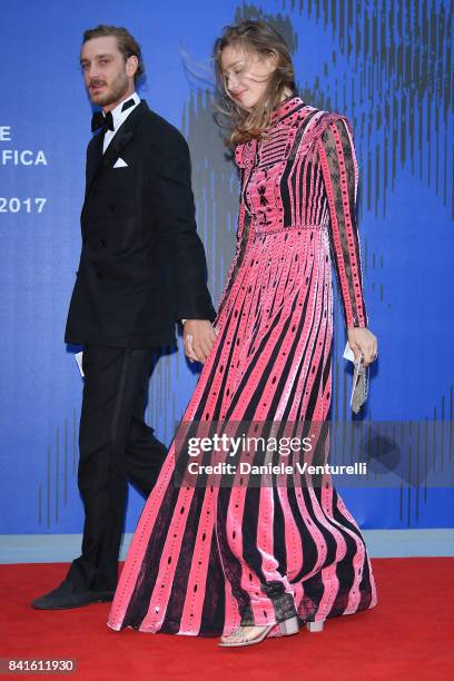 Pierre Casiraghi and Beatrice Borromeo attend the Franca Sozzani Award during the 74th Venice Film Festival on September 1, 2017 in Venice, Italy.