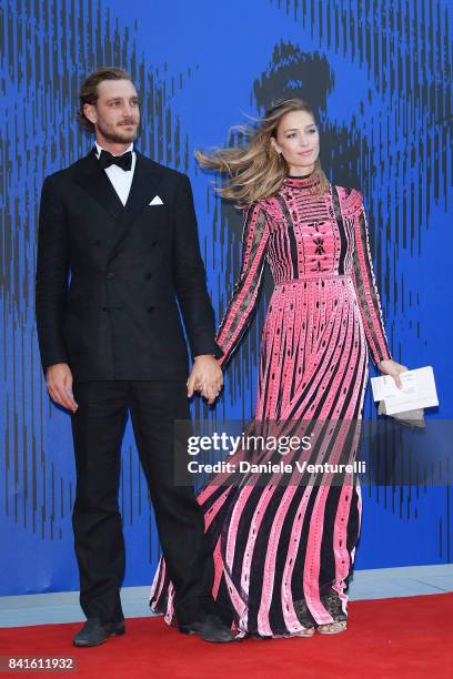 Pierre Casiraghi and Beatrice Borromeo attend the Franca Sozzani Award during the 74th Venice Film Festival on September 1, 2017 in Venice, Italy.