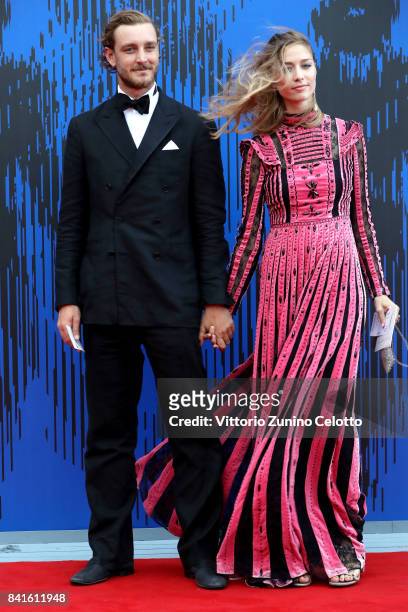 Pierre Casiraghi and Beatrice Borromeo attend the Franca Sozzani Award during the 74th Venice Film Festival on September 1, 2017 in Venice, Italy.