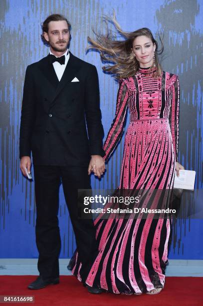 Pierre Casiraghi and Beatrice Borromeo attend the Franca Sozzanzi Award during the 74th Venice Film Festival on September 1, 2017 in Venice, Italy.