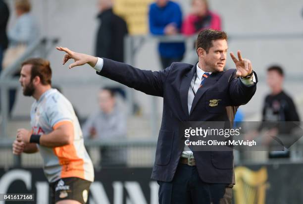 Belfast , United Kingdom - 1 September 2017; Cheetahs Coach Rory Duncan before the Guinness PRO14 Round 1 match between Ulster and Cheetahs at...