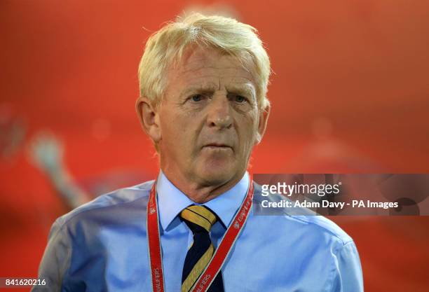 Scotland manager Gordon Strachan before the 2018 FIFA World Cup Qualifying, Group F match at the LFF Stadium, Vilnius.