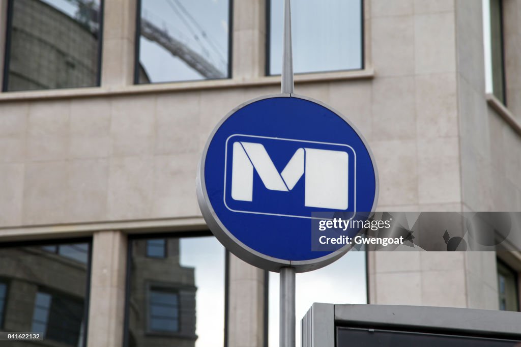 Brussels Metro sign