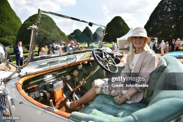 Owner Katie Forrest wins the Club Trophy with her Rolls Royce Silver Ghost she calls 'Nellie' at the Concours d'Elegance at Hampton Court Palace on...