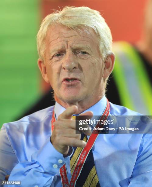 Scotland manager Gordon Strachan before the 2018 FIFA World Cup Qualifying, Group F match at the LFF Stadium, Vilnius.