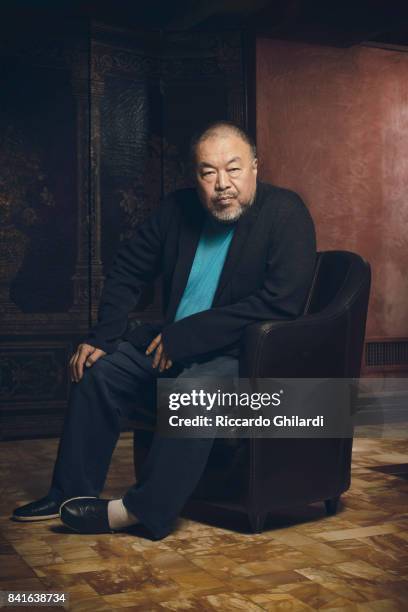 Chinese contemporary artist and activist Ai Weiwei is photographed for Self Assignment on August 30, 2017 in Venice, Italy. .