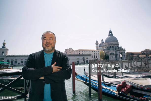 Chinese contemporary artist and activist Ai Weiwei is photographed for Self Assignment on August 30, 2017 in Venice, Italy. .