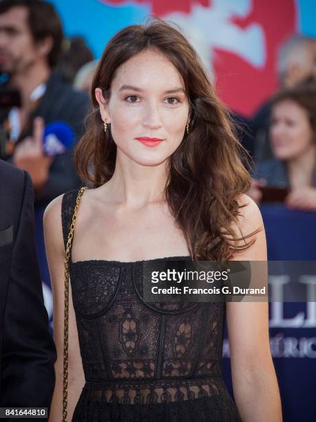 Anais Demoustier arrives at the opening ceremony of the 43rd Deauville American Film Festival on September 1, 2017 in Deauville, France.