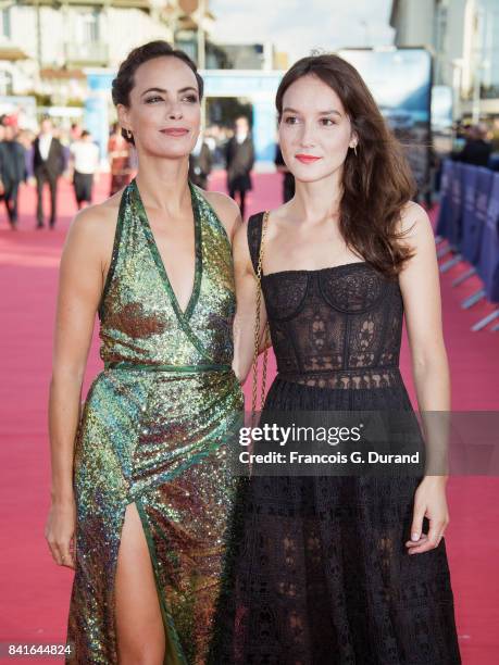 Anais Demoustier and Berenice Bejo arrive at the opening ceremony of the 43rd Deauville American Film Festival on September 1, 2017 in Deauville,...