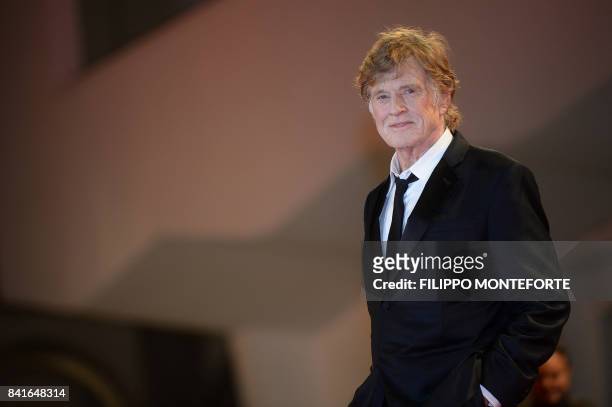 Actor Robert Redford attends the premiere of the movie "Our Souls at Night" during the 74th Venice Film Festival on September 1, 2017 at Venice Lido....