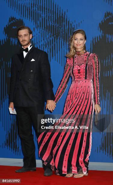 Pierre Casiraghi and Beatrice Borromeo attend the Franca Sozzanzi Award during the 74th Venice Film Festival on September 1, 2017 in Venice, Italy.