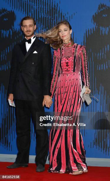 Pierre Casiraghi and Beatrice Borromeo attend the Franca Sozzanzi Award during the 74th Venice Film Festival on September 1, 2017 in Venice, Italy.