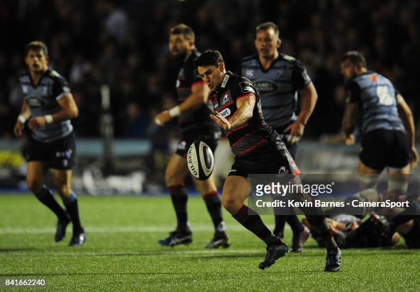 Edinburgh's Sam Hidalgo-Clyne during the Guinness Pro14 Round 1 match between Cardiff Blues and Edinburgh Rugby Cardiff Arms Park at on September 1,...