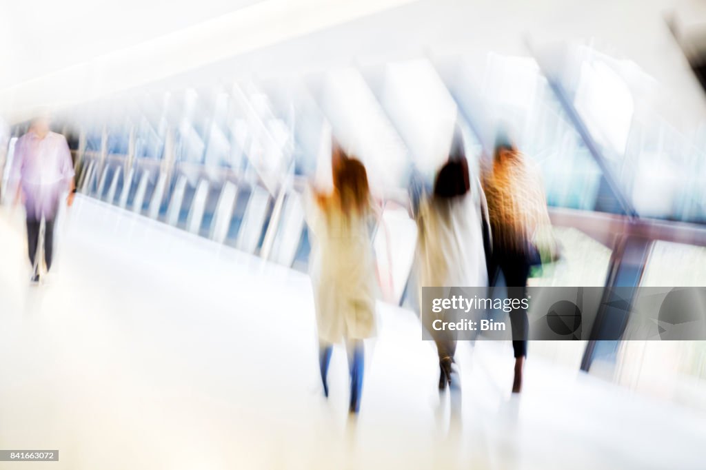 Motion blurred People