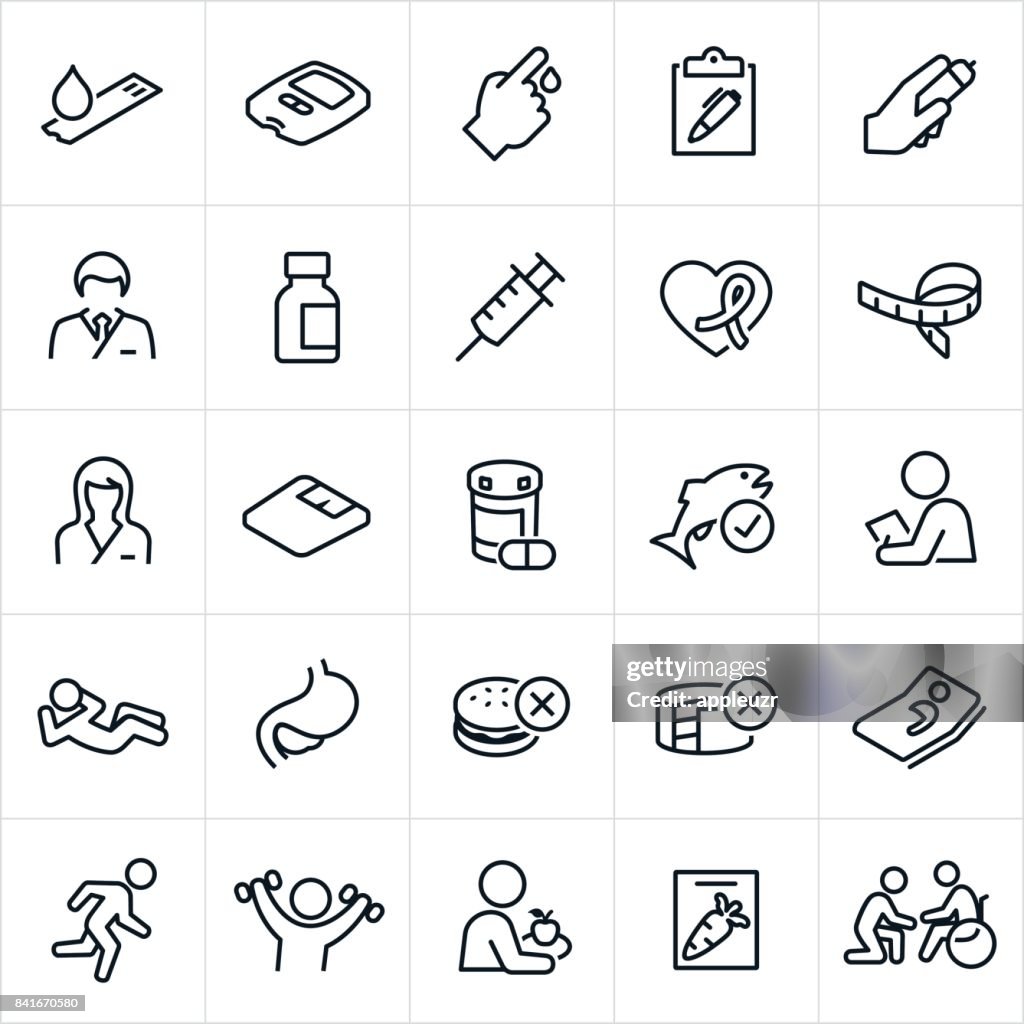 Diabetes Mellitus Icons