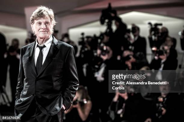 Robert Redford walks the red carpet ahead of the 'Lean On Pete' screening during the 74th Venice Film Festival at Sala Grande on September 1, 2017 in...