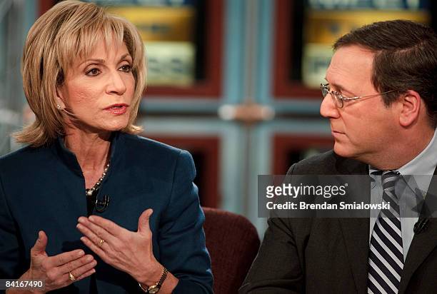 White House correspondent for The New York Times David E. Sanger and NBC News Chief Foreign Affairs Correspondent Andrea Mitchell speak host David...