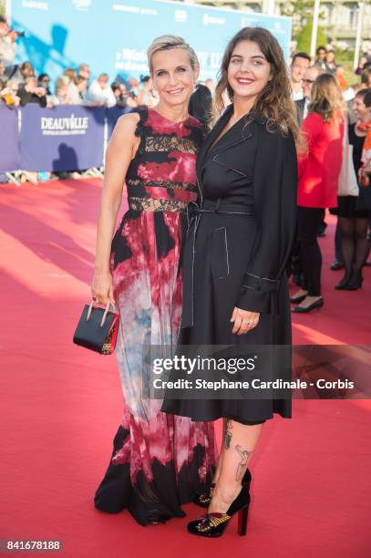 Melita Toscan Du Plantier and her daughter Tosca arrive at the Opening Ceremony of the 43rd Deauville American Film Festival on September 1, 2017 in...