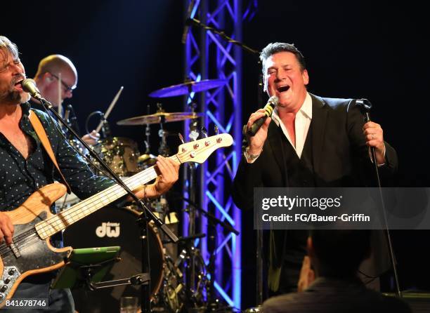 Tony Hadley plays to 300 people at the Rose in Pasadena after splitting with his old band Spandau Ballet on August 31, 2017 in Los Angeles,...