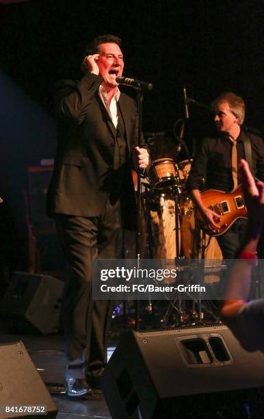 Tony Hadley plays to 300 people at the Rose in Pasadena after splitting with his old band Spandau Ballet on August 31, 2017 in Los Angeles,...