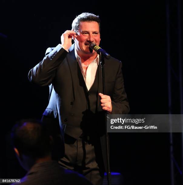 Tony Hadley plays to 300 people at the Rose in Pasadena after splitting with his old band Spandau Ballet on August 31, 2017 in Los Angeles,...