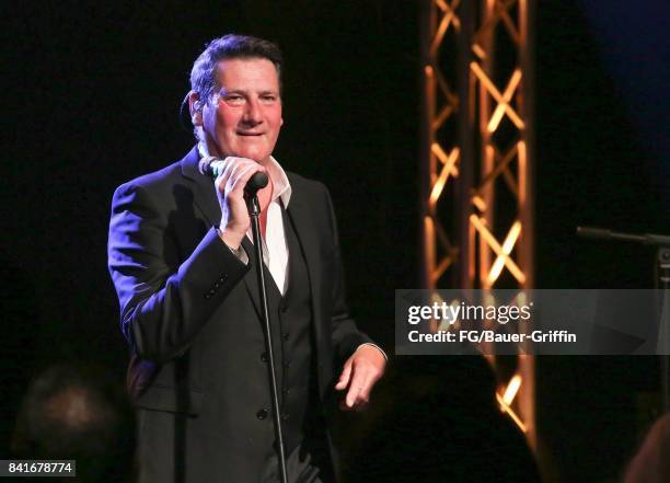 Tony Hadley plays to 300 people at the Rose in Pasadena after splitting with his old band Spandau Ballet on August 31, 2017 in Los Angeles,...