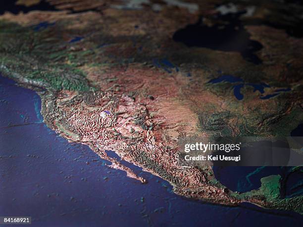 map of west coast usa - weather map of usa stock pictures, royalty-free photos & images