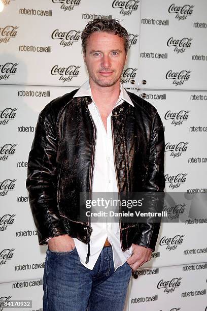 Eddie Irvine attends 'A Glamorous Night In Milano' at Just Cavalli Cafe on September 22, 2008 in Milan, Italy.