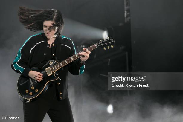 Romy Madley Croft of The XX perform at Electric Picnic Festival at Stradbally Hall Estate on September 1, 2017 in Laois, Ireland.