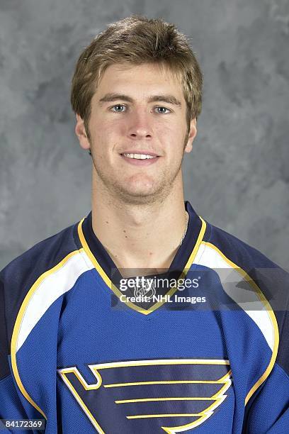 Alex Pietrangelo of the St. Louis Blues poses for his official headshot for the 2008-2009 NHL season.