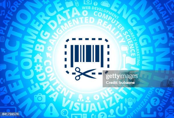 coupon cutout icon on internet modern technology words background - women coding stock illustrations