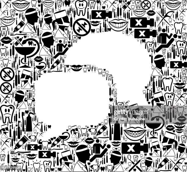 chat dentist and dental vector icon pattern - root canal stock illustrations