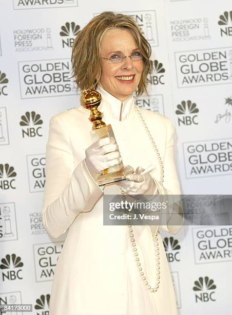 Diane Keaton, winner of Best Performance by an Actress in a Motion Picture--Musical or Comedy "Something's Gotta Give"