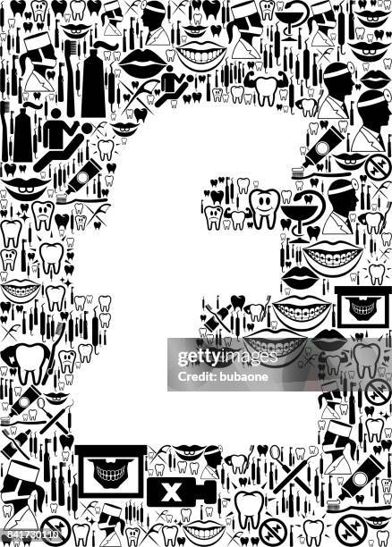 pound dentist and dental vector icon pattern - root canal stock illustrations