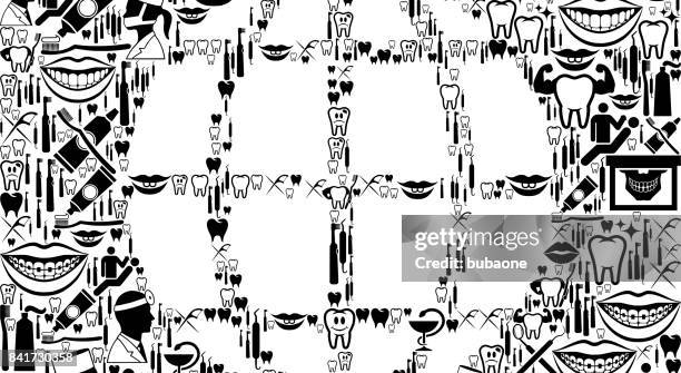 globe dentist and dental vector icon pattern - root canal stock illustrations