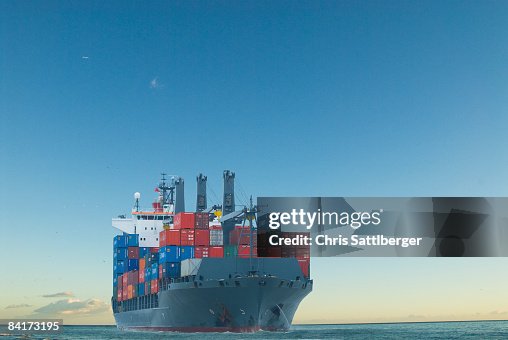 Conatiner ship at sea Conatiner ship at sea