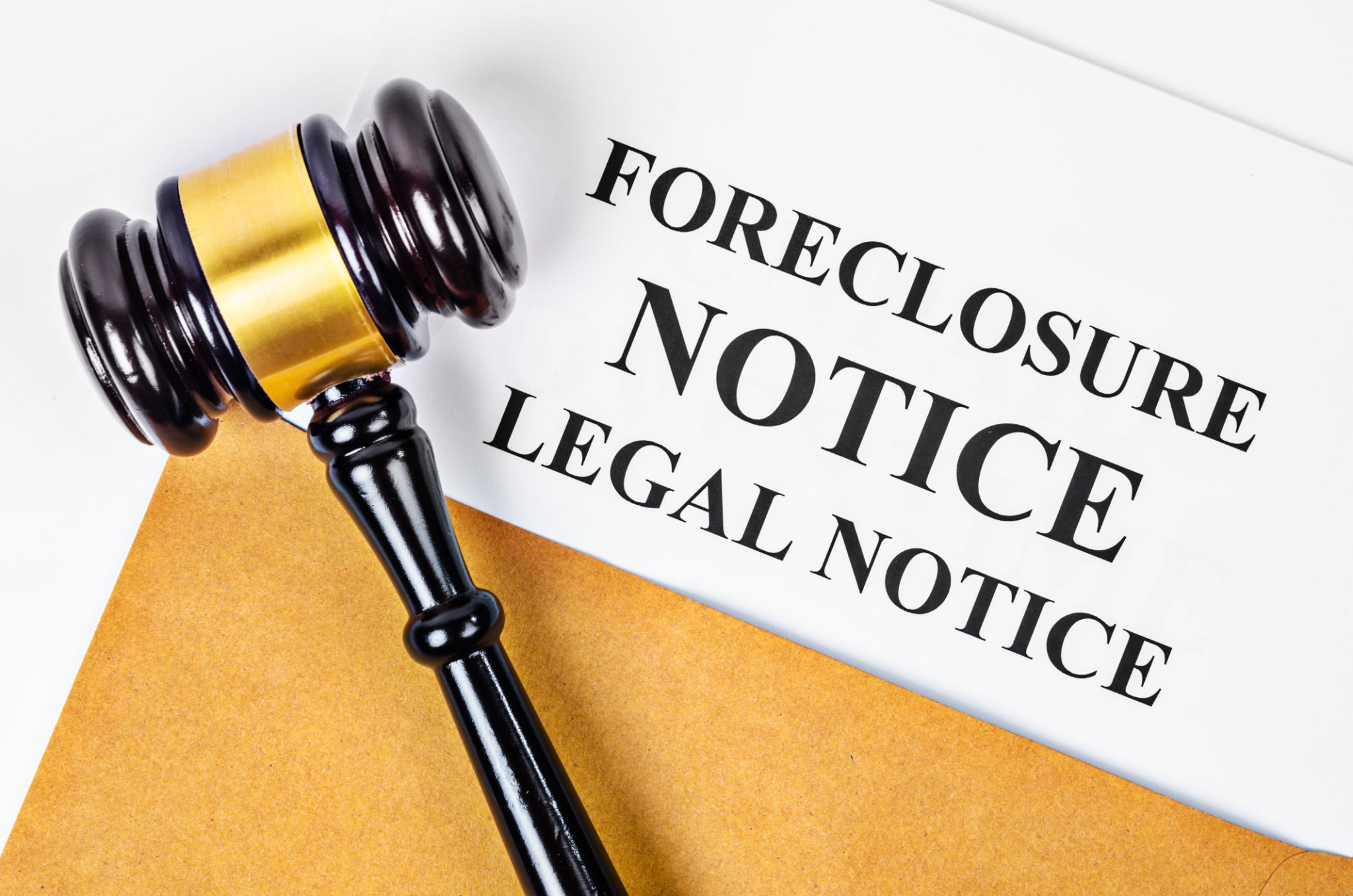Gavel and Foreclosure Notice document Gavel and Foreclosure Notice document
