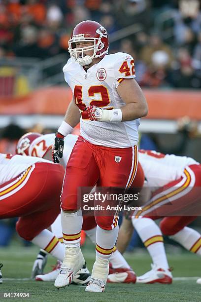 Jarrad Page of the Kansas City Chiefs runs a pattern during the NFL game against the Cincinnati Bengals on December 28, 2008 at Paul Brown Stadium in...