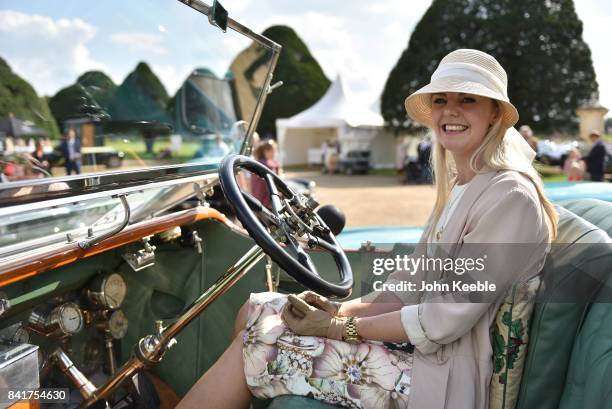 Owner Katie Forrest wins the Club Trophy with her Rolls Royce Silver Ghost she calls 'Nellie' at the Concours d'Elegance at Hampton Court Palace on...